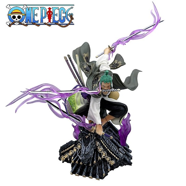 One Piece Anime Monkeydluffy Roronoa Ace Pvc Action Model Collection Cool Stunt Figur Leksak Present C ZORO Standing Ace