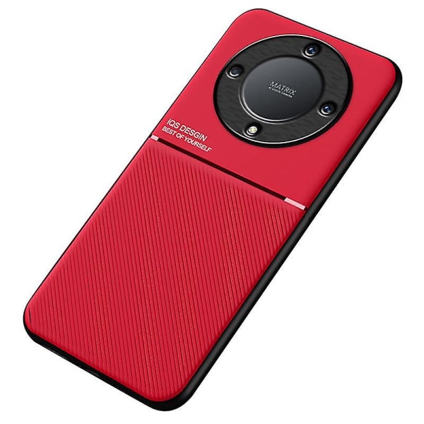 Lines Imprinted Slim Case For Honor Magic 5 Lite 5g /honor X9a 5g Phone case Pu Läder TPU- cover Gratis frakt Red