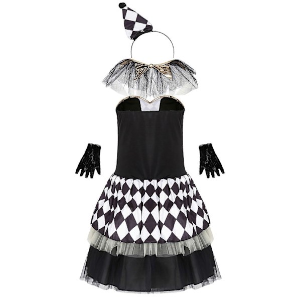 Vampyr, zombie, clown-kostym för kvinnor, Halloween-kostym, cosplay, maskerad, cirkus, storlekar M-XL, färg M