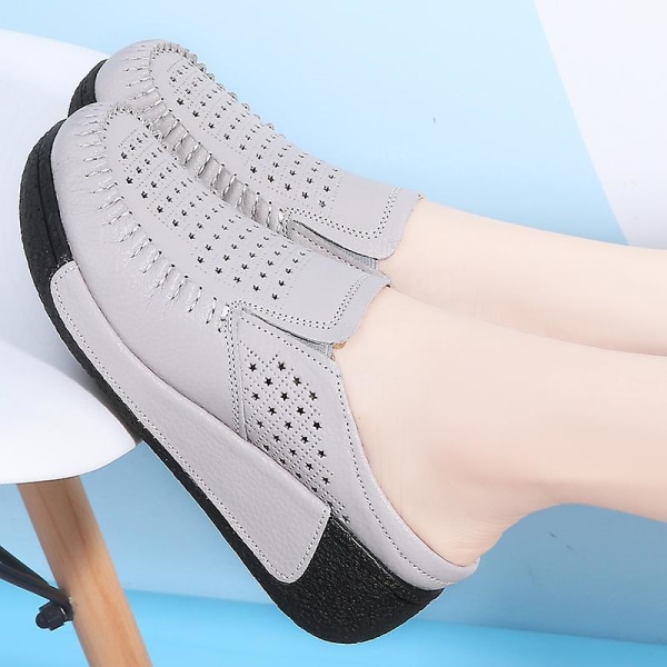 Damer Casual Mode Skor Loafer Skor Mamma Skor 3Au688 Gray 37