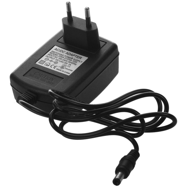 Dc 24v 1a AC-adapter Power för ljus Cctv-kamera 2,1 mm X 5,5 mm Eu black none