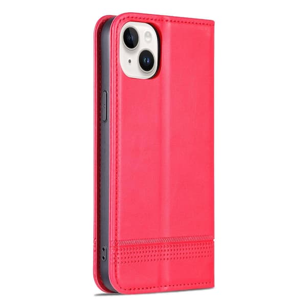 AZNS Calf PU case för iPhone 15 Red