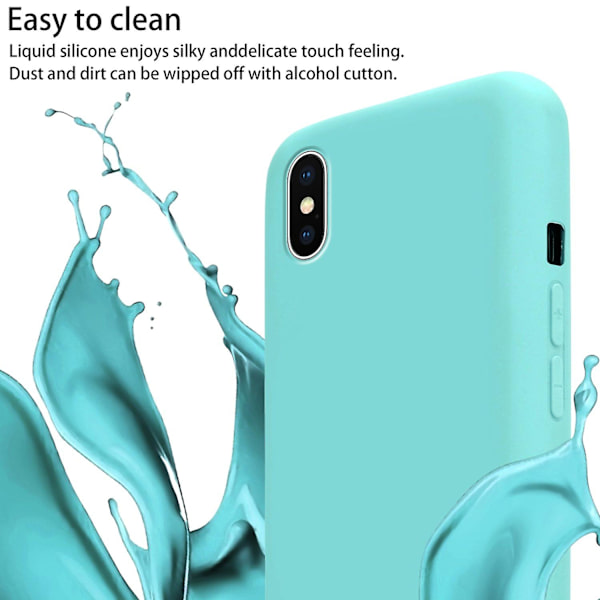 Mobiltelefonkedja för Apple iPhone X/XS Case med längdjusterbart sladdband Nackbandsband LIQUID TURQUOISE iPhone X / XS