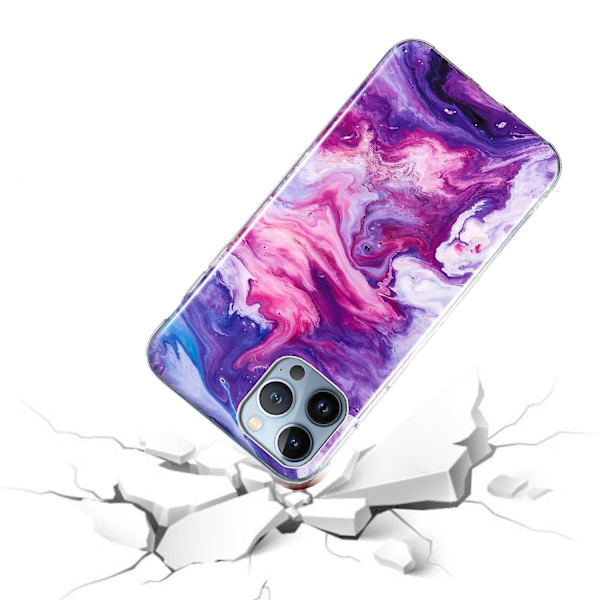Marble TPU phone case för iPhone 15 Pro Red