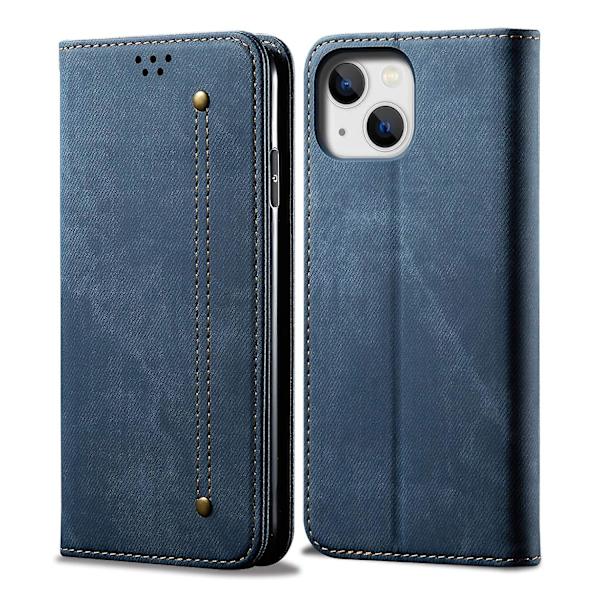 Denim Texture Case för iPhone 15 Blue
