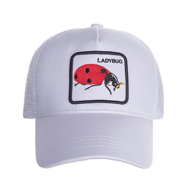 Black Panther Mesh Keps Baseball Keps - Worm White