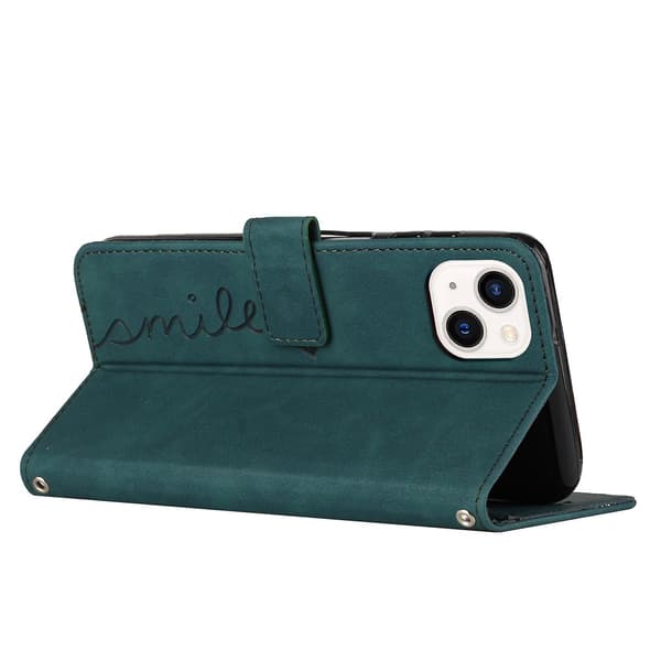 PU phone case för iPhone 15 Plus Green