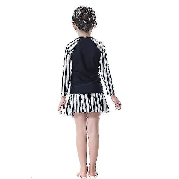 Barn Flickor Badkläder Klänning Mu Islamiska Beachwear Burkini Baddräkt Set Black 1-2 Years