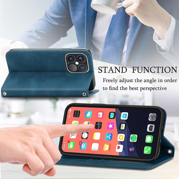 Retro Skin Feel Case för iPhone 15 Blue