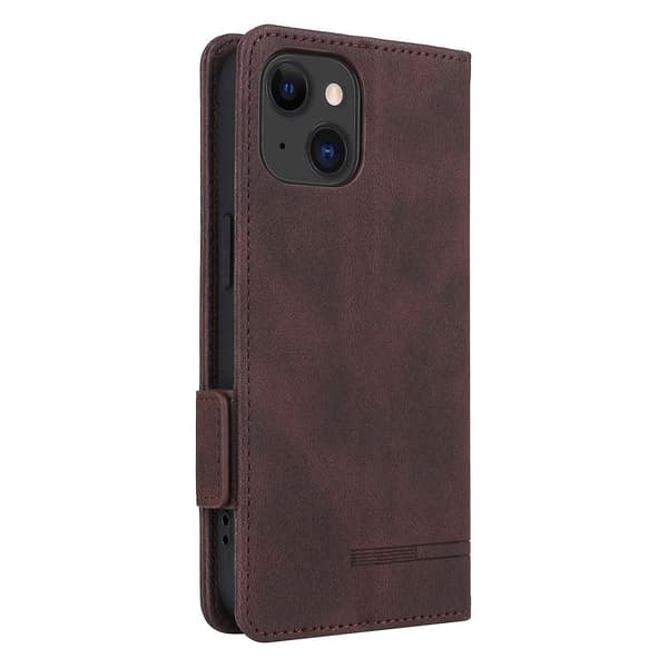 Phone case i läder för iPhone 15 Brown
