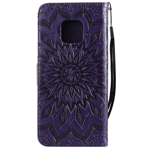 KT Imprinting Series-1 Imprint Sunflower Case med kortplatser för Huawei Mate 20 Pro null none