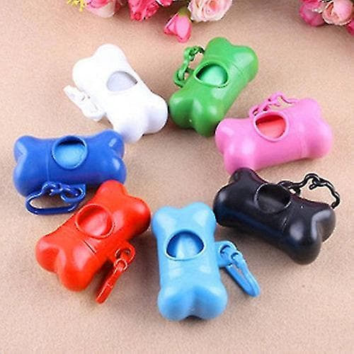 Farfi Pet Dog Bone Shape Dispenser Box Garbage Clean Up Waste Bag Carrier Holder Case null none