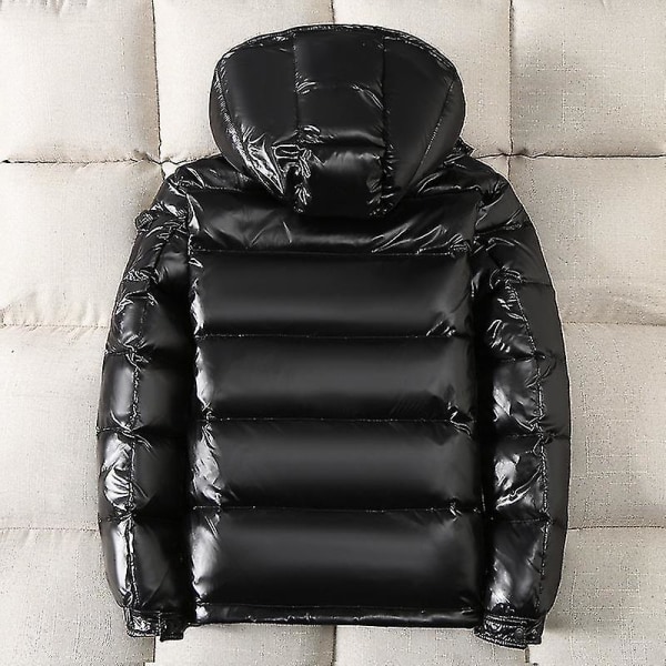 Herr Shiny Down Jacket Herr Vinterjacka Ståkrage Dunjacka Med Hoodbest Present Till Jul Red XL