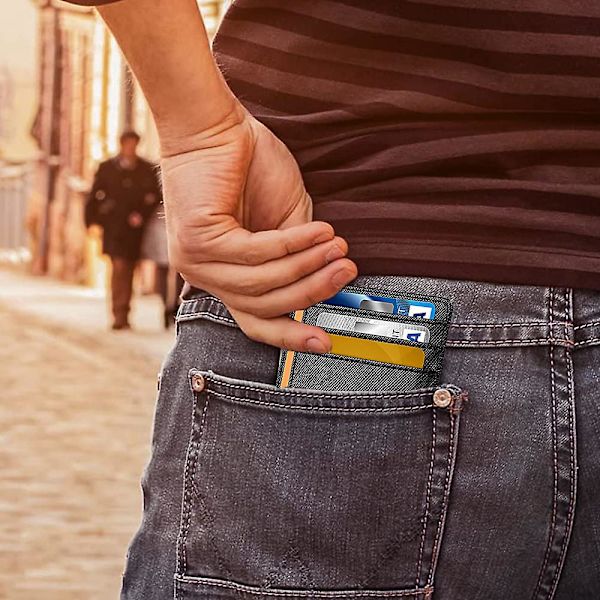 Clip-plånbok framficka Minimalistiskt läder med Rfid-blockerande clip-plånbok för män och kvinnor style4