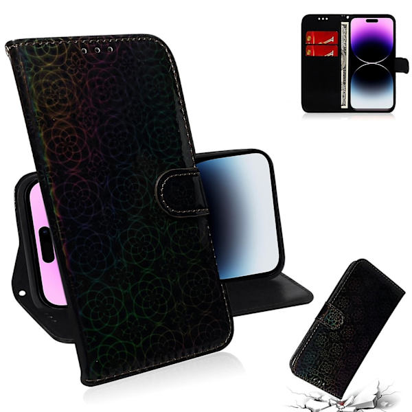 Färgglatt case för iPhone 15 Pro Max Black