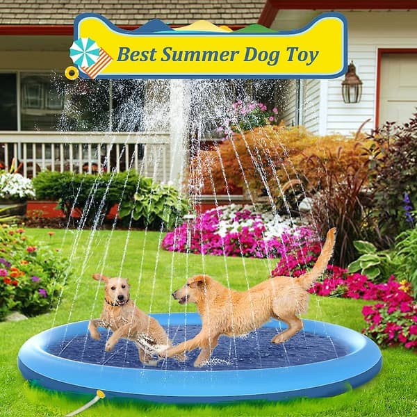 Pet Splash Pad hopfällbart bad pool Husdjur Hundar Barn Sommar Utomhus vattenmatta Leksaker null none