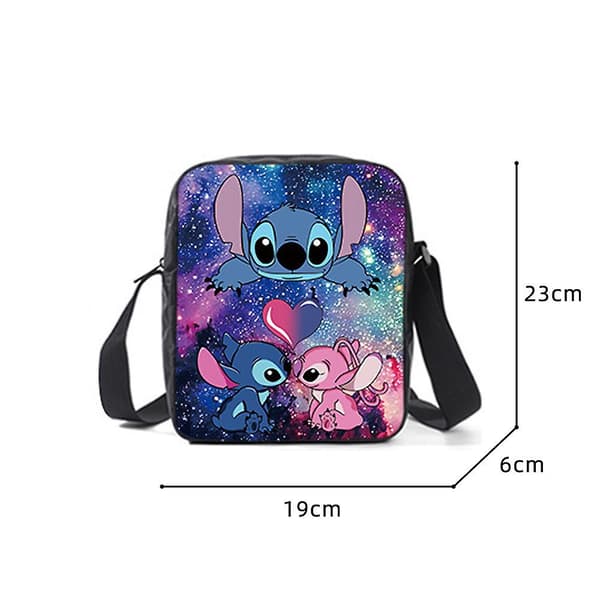Lilo & Stitch Barnryggsäck Crossbody Lunchväska Student Case A