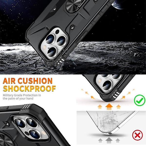 Ringhållare Phone case För iPhone 15 Pro Black