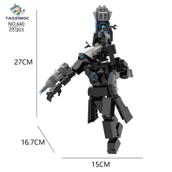 Monitor vs Toilet Man's Building Block Toy Model Handgjord Monitor the King of Titans