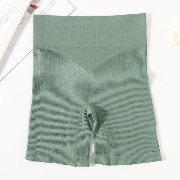 Sömlösa shorts med hög midja Kvinnor Hip Push Up Shorts Säkerhetsbyxor Fitness Boxer Trosa Magkontroll Underkläder Kalsonger Z M style3 green