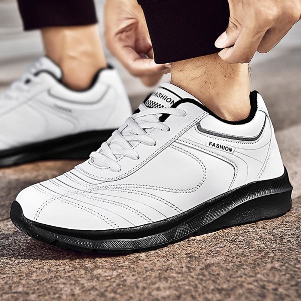 Herr Dam Sneakers Andas Promenadskor Mode Sportskor Äldre Skor H6870 White 48