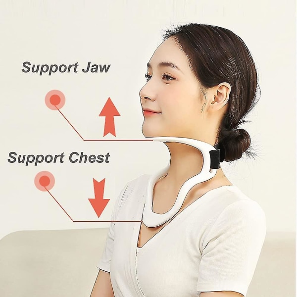 Nackbår, nackkrage och justerbart nackstöd, ergonomisk hållningskorrigerande halsdraganordning för smärtlindring i nacken, ryggradsnedbrytning null none