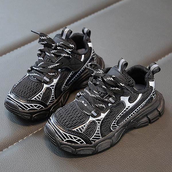 Sneakers för barn Andas Pojkar Flickor Löparskor Mode Sportskor 3An2301 Black 26