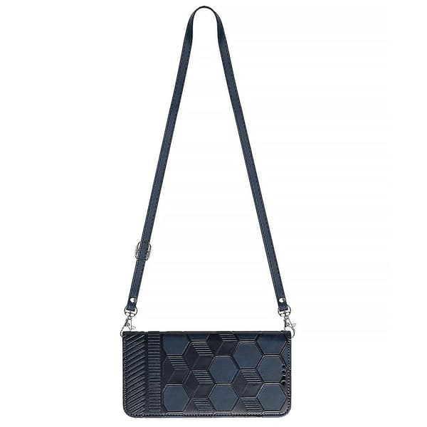 Crossbody PU- phone case för iPhone 15 Plus Dark blue