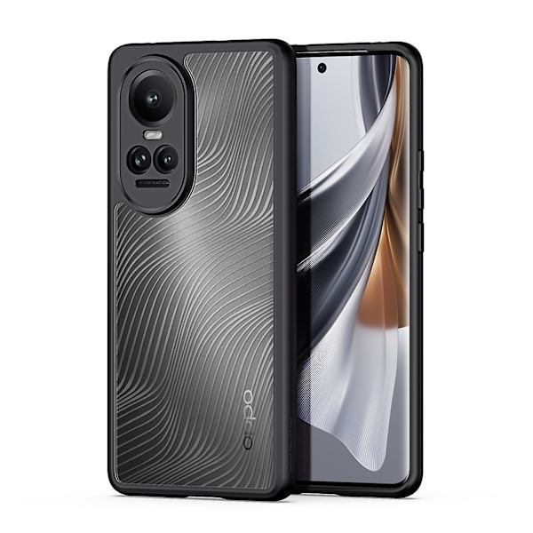Stötsäkert phone case för Oppo Reno 10/10 Pro (6,70 tum), Reno 10 Pro Plus (6,74 tum), svart Black Reno 10-Reno 10 Pro