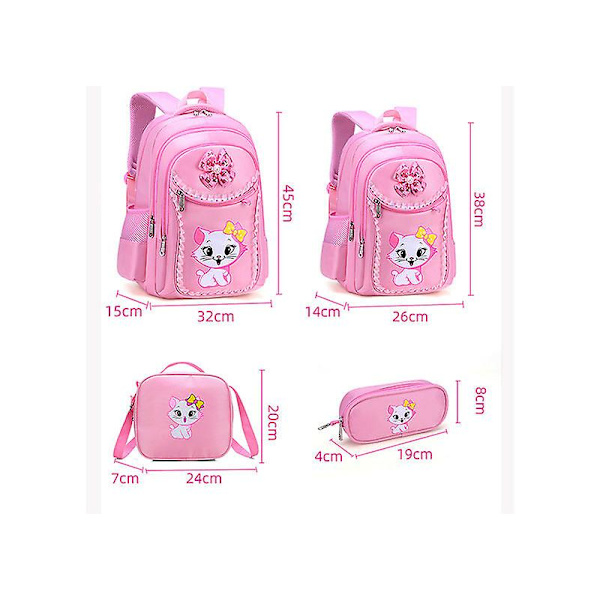 Nylon student skolväska kvinnlig koreansk version 1-6 klass tecknad söt barnryggsäck Mode vilda multifunktionella väskor Bolsa