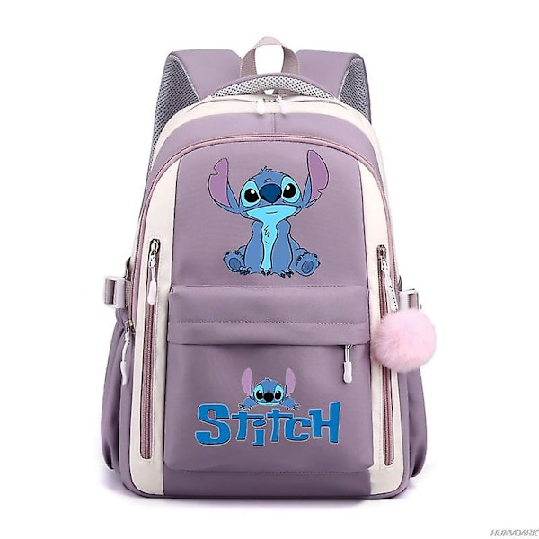 Lilo And Stitch Ryggsäck Kvinna Man Hög kapacitet Vattentät College Skolväskor Trendiga Kvinnor Män Laptop Skolväskor Yellow none