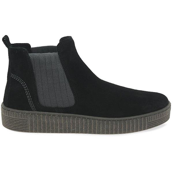 Gabor Lourdes Chelsea stövlar dam Black Suede Uk 6