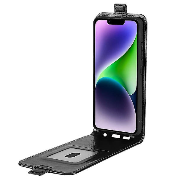 R64 Vertical Flip Case för iPhone 15 Black