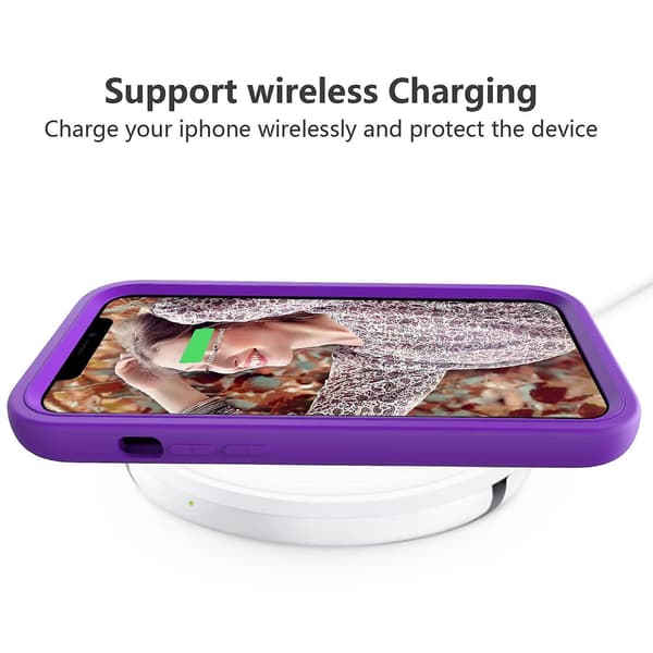 Silikon + PC case för iPhone 15 Pro Max Purple