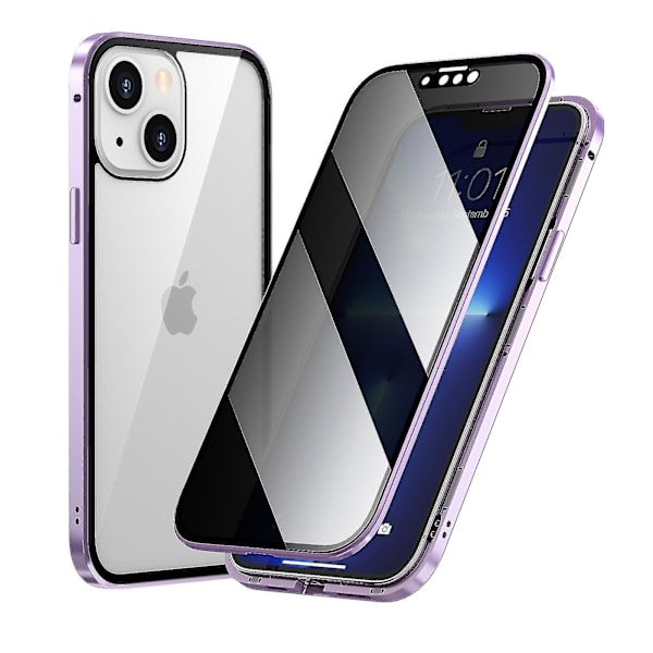 Magnetic Privacy Case Kompatibel Iphone 13 Pro Max/13 Pro/13/12 Pro Max/12, Anti Peeping Purple for iPhone 13 Pro Max
