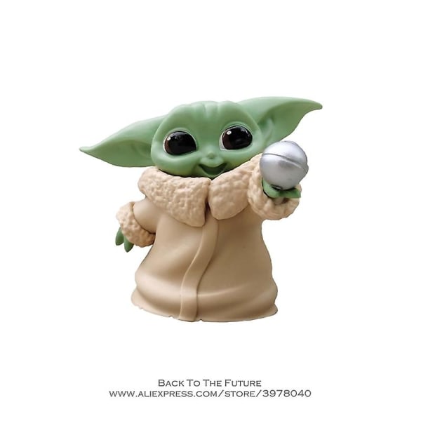 Disney Star Wars Toy Master 5-6cm Baby Yoda Darth Pvc Action Figur Anime Figurer Collection Docka Mini Toy Modell för barn C Green