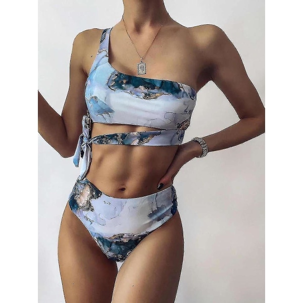 Ny Bikini Sexig Dambaddräkt Hög midja Baddräkt Dambaddräkt Strandkläder 6378 NO 1 L