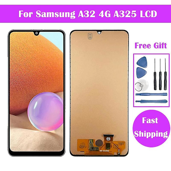 Aaa+ För Samsung Galaxy A32 4g Lcd För Samsung A325 A325f Sm-a325f/ds LCD-skärm med ram Touch Digitizer-skärm A325 Lcd incell With Frame