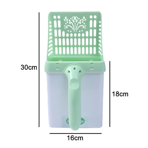 30 Count Refill Bag Bundle - Cat Litter Sifter Scoop System med extra avfallspåsar Green none