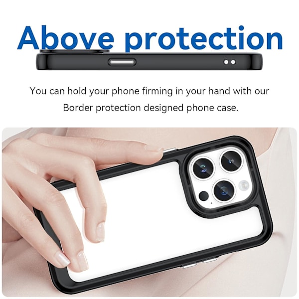 Akryl + TPU phone case för iPhone 15 Pro Black