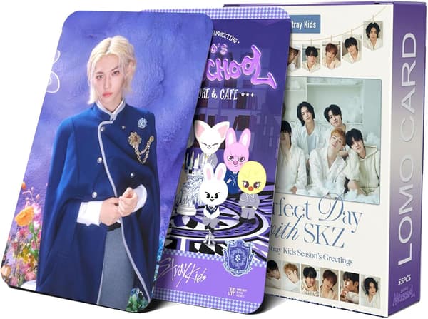 Stray Kids 55 kpl Magic School valokuvakorttipaketti, jossa 50 kpl U