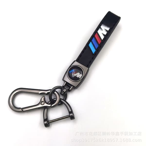 Bilnyckelring, bilemblem, metallnyckelring BMW M Gun colored hardware