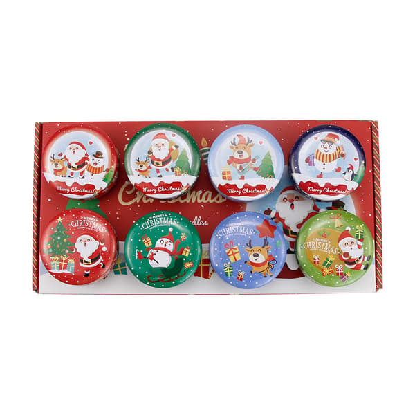 Jule Aromaterapi Lys Fest Dekoration Aromaterapi Gaveæske med Store Bønnevoks Julelys Ledsagergave 78 B 4 piece gift box