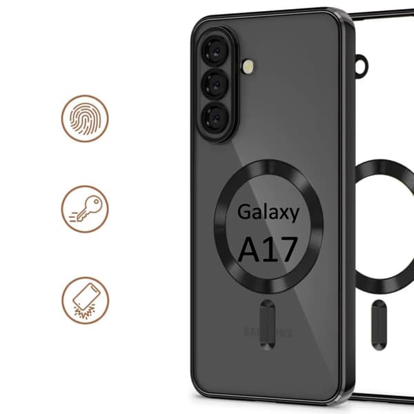 Samsung Galaxy A17 cover MagSafe Transparent / sort Samsung A17 4G/5G