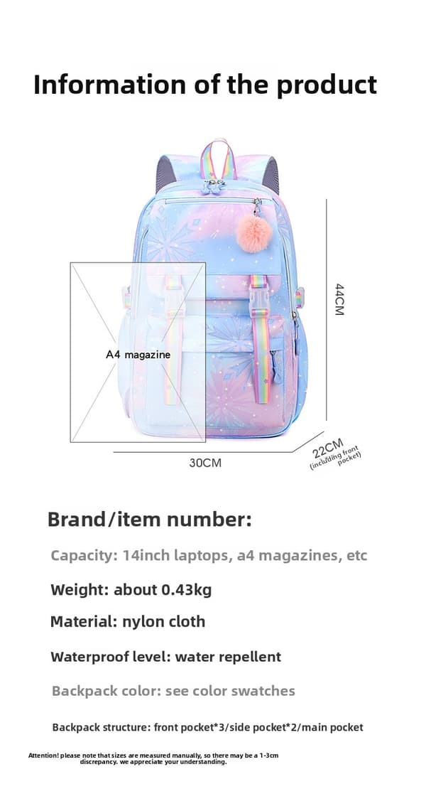 Monster Hunt tryckt studentryggsäck KPop stor kapacitet studentryggsäck Purple 2 44*30*22cm