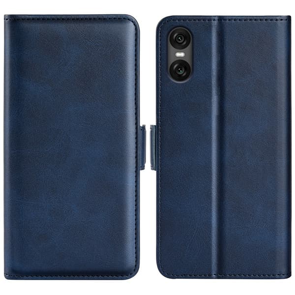 SKALO Sony Xperia 10 VI Premium Cut Plånboksfodral - Blå Blå