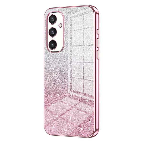 SKALO Samsung S25 Electroplating Glitter Skal - Rosa Rosa