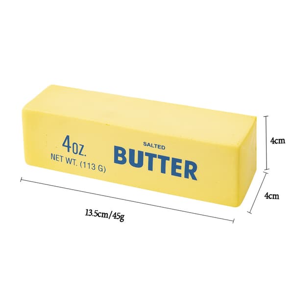 2 våde bløde klæbrige hånd-PU langsom rebound smørpind dekompression kreative brødlegetøj Butter stick small size (14cm)