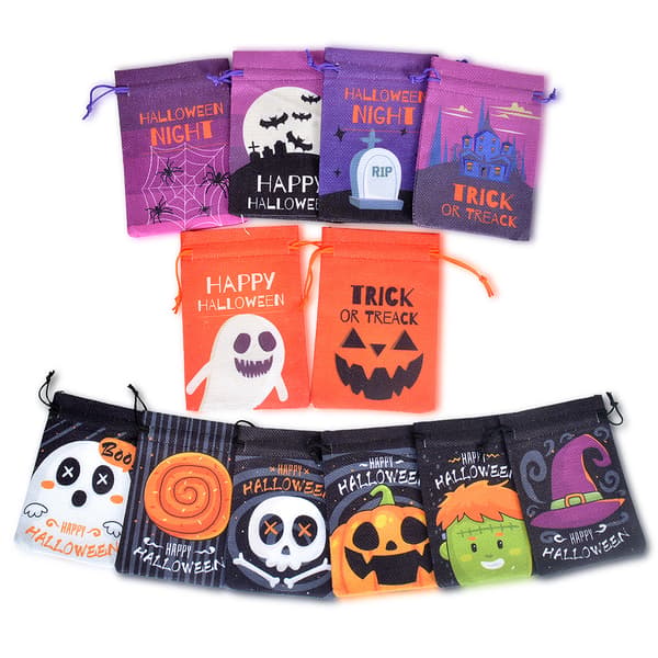 3 Halloween gavepose oppbevaringsposer for barn Purple Bat 10*15cm