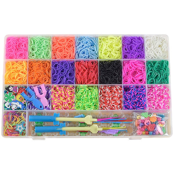 Loom Bands kit 6,800 bands - Make your own bracelets & figures multicolored